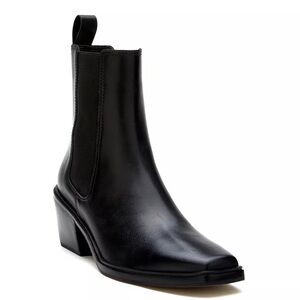 Matisse Ellis Bootie - Black Leather Ankle Boots